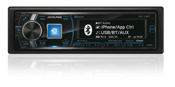 alpine din bilradio alpine cde bt bilradio med bluetooth cd usb aux apple tilslutning p alpine din bilradio alpine cde bt bilradio med bluetooth cd usb aux apple tilslutning p