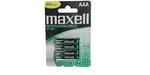 Maxell genopladelige batterier AAA(LR03) Ni-MH 900 mAh BAT-202