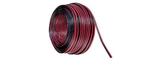 Højttaler kabel Rød/sort 2x0,75mm² 10m 15093