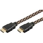 HDMI Kabel 1,0m Guld kontakter og i nylon finish. 31868