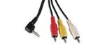 A/V kabel - 4 pol han JACK 3.5mm til 3xRCA han 1,5m AVW148-11344