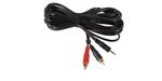 Audiokabel - 3,5mm stereo JACK til 2xRCA han (5,0m) Guld AVW037G