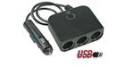 PLUGC13 4-i-1 cigarstik adapter med 5V USB udgang CAS-3USB 29225