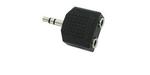 Y-adapter 3,5mm stereo JACK han til 2x3,5mm JACK hun - CAA19-20990