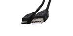 USB 2.0 kabel - A han til B mini han, sort (1,8m) CABLE-161