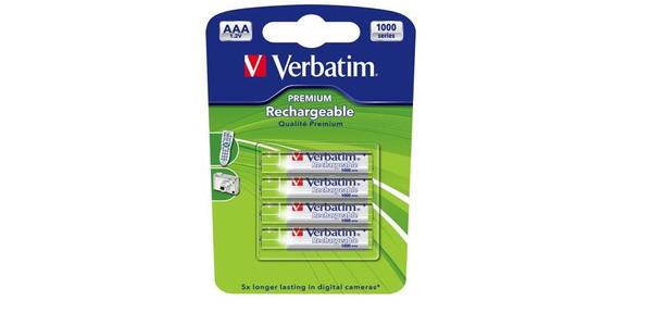 Verbatim V49942 opladelige batterier, AAA(LR03), Ni-MH, 1000mAh
