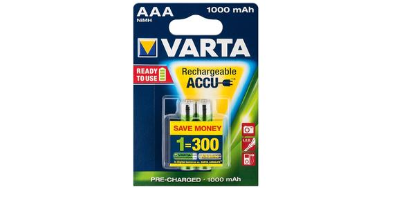 VARTA - READY 2 USE 1000MAH AAA-BATTERIER opladelig VARTA-5703 2x