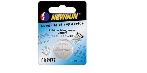 Newsun - CR2477 Lithium knapcelle batteri 3V (1 stk.)