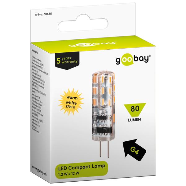 LED G4B Rund varm hvid 1,2w (12w) 30655