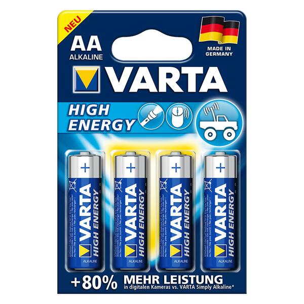 VARTA - High Energy (Powerful Alkaline) - AA Batterier - 46815