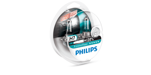 PHILIPS X-tremeVision H7 Forlygtepære 130% 12V 55W (2 stk)