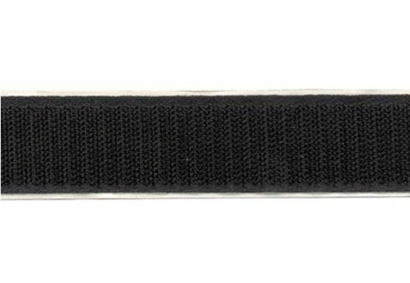 Velcro tape selvklæbende sort Hook (Krogside) 20mm 349000-02 lb. m.