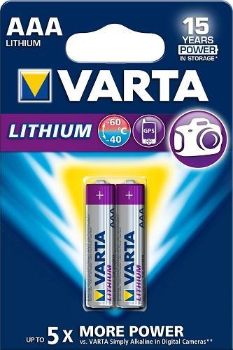 Varta FR03/AAA Lithium Batteri 1,5V (2 stk) - 62265