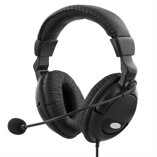 DELTACO Headset med Mikrofon og Volumenkontrol - HL-9