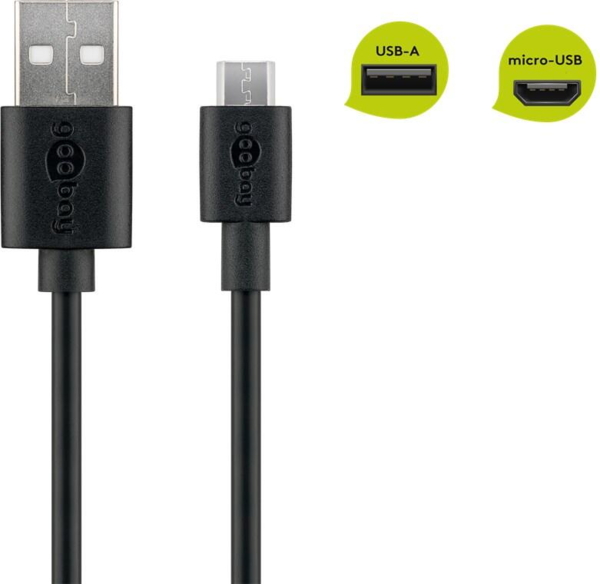 USB Mikro - USB (Type A til type B) 2.0 1m 93918 / 46800