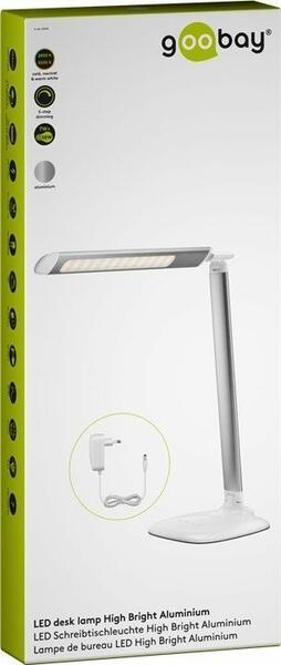 LED Bordlampe med USB udtag - Aluminium 55490