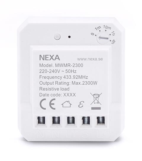 Trådløs kontakt med timer funktion - Nexa MWMR-2300 14567 - GT-296