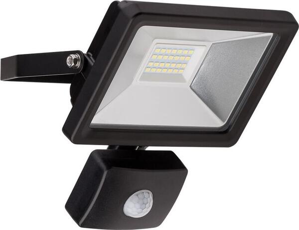 LED udendørs projektør med bevægelsessensor, 20 W Sort  - 58999