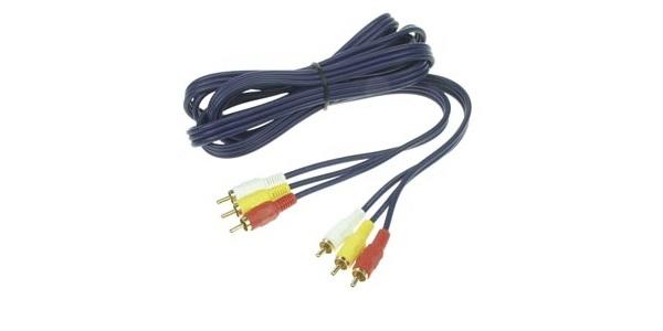 A/V kabel  AVB021-11246 - 3 x RCA han til 3 x RCA han (2,5m)