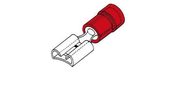 Spadestik hun 6,4mm Rød (10 stk.) FRF6-16523