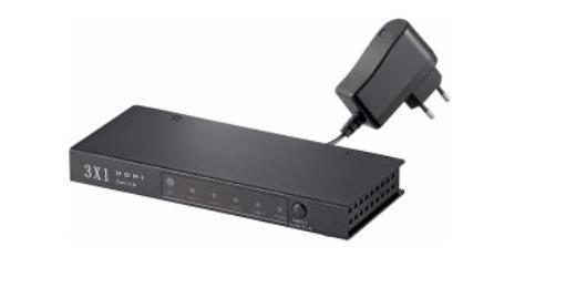 HDMI switch - 3x ind til 1x ud, m. fjernbetj. 60733-24653