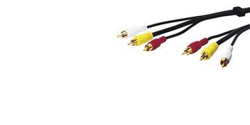 A/V kabel - 3x RCA han - 3x han 1.5m AVK 201-150 50139