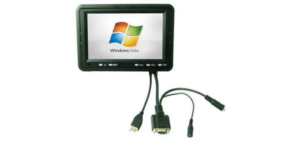 TV-907 7" TFT-farveskærm, touchscreen, fjernb., pen, lyd, VGA