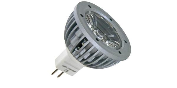 MR16 LED pære - 1x3W power LED Hvid 85lm. LAMPL3MR16WW-29823