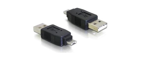 DeLOCK USB-adapter Type A han til Micro-B han sort USB-422 65036