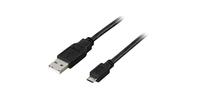 DELTACO USB-300S USB-kabel 2.0 Type A han 5 pin 0,5m